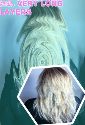 Long blonde choppy layers