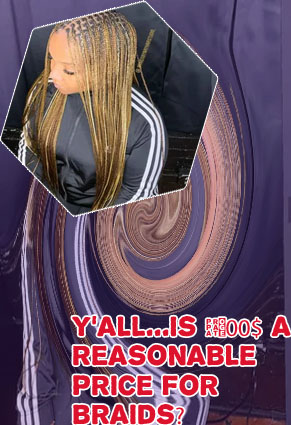 Small knotless braids price